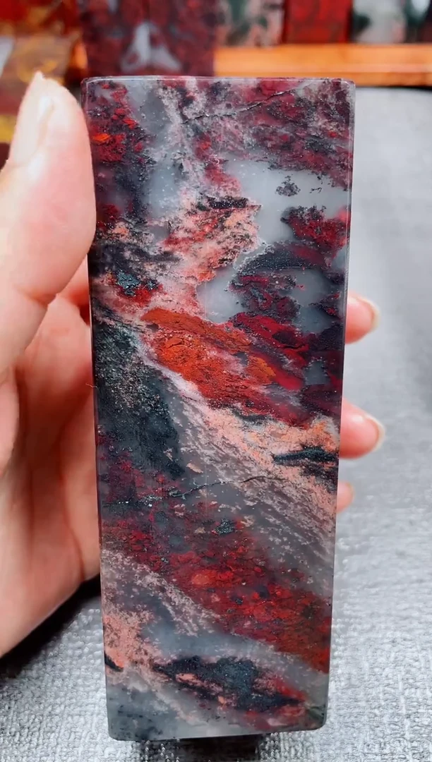 玉桂林鸡血玉素章--28