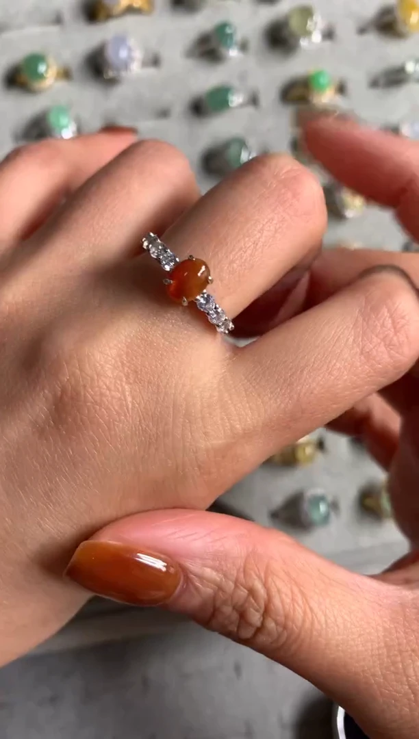 银S925镶嵌戒指翡翠57