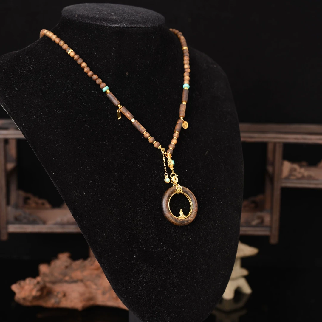 奇楠沉香圆珠无相佛长串