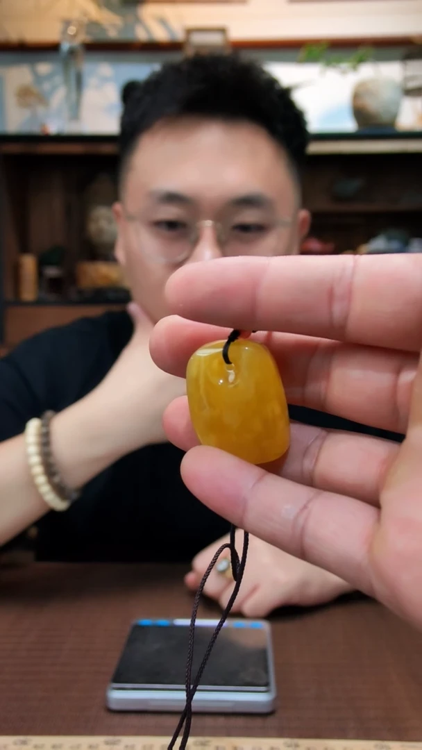 裸石蜜蜡未镶嵌蜜蜡无事牌吊坠YX