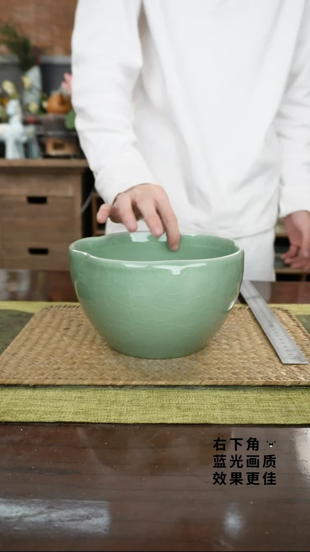 陶瓷五瓣花茶渣缸A-18次品