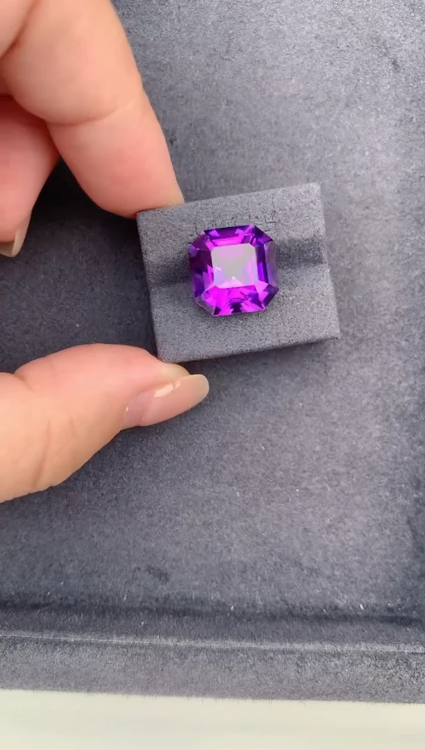 未镶嵌珠宝半成品紫晶9.8ct紫水晶 GF 定制