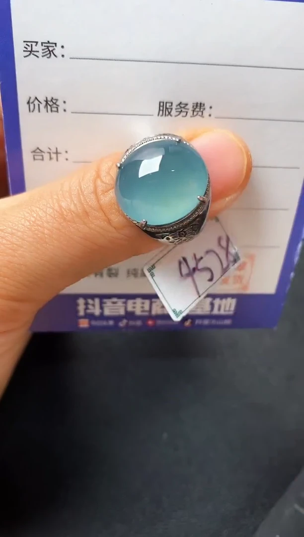 银S925镶嵌戒指翡翠22222222