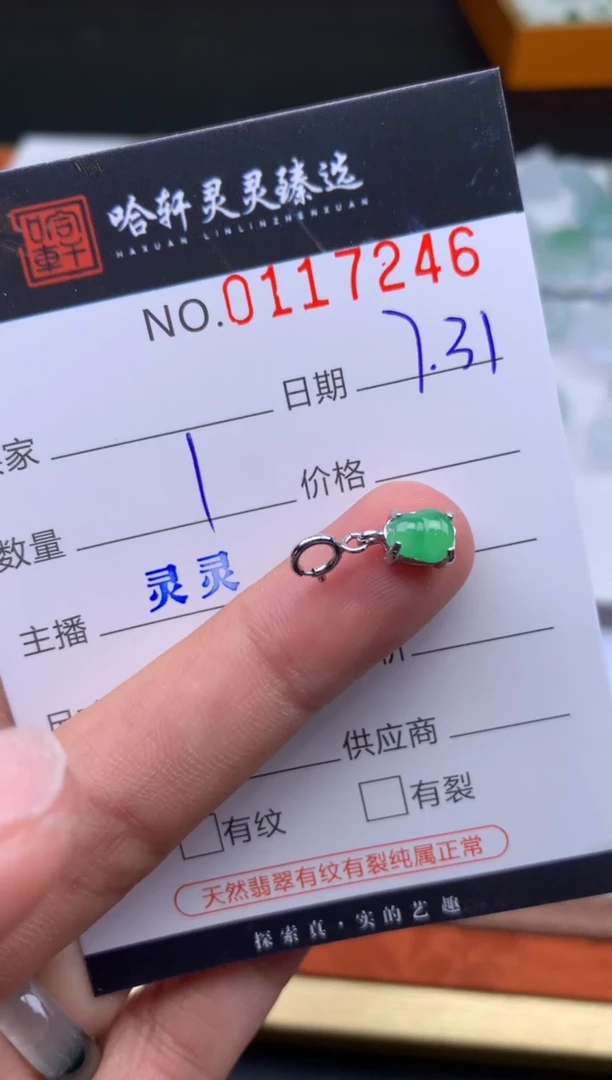翡翠未镶嵌吊坠(不含链)哈轩  挂件1