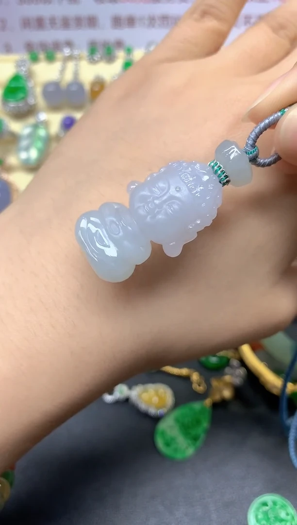 翡翠18K金镶嵌吊坠(不含链)吊坠|1900+190