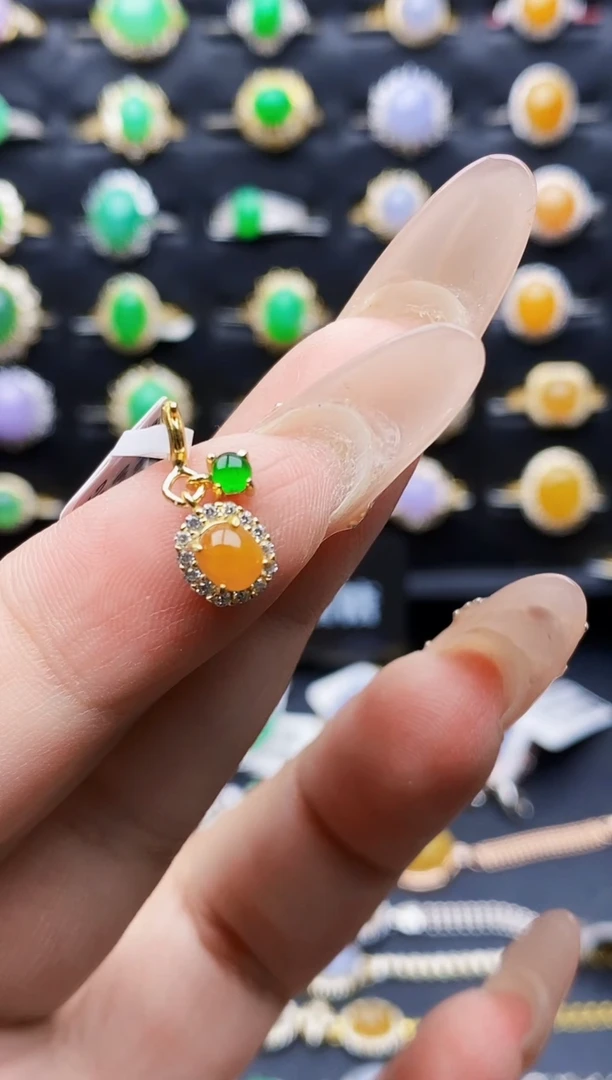 银S925镶嵌戒指翡翠4464