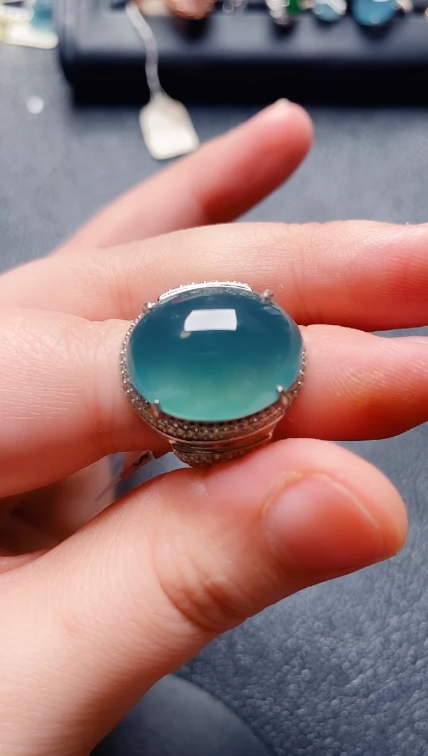 银S925镶嵌戒指翡翠1111