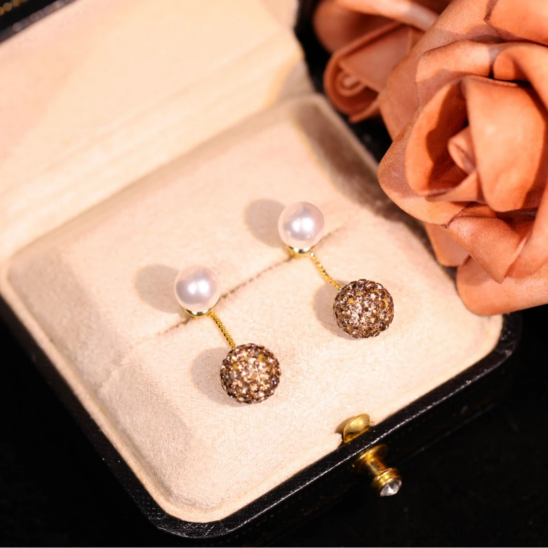 铜合金耳饰 【夜未央】轻奢时尚气质百搭高级小众设计感耳饰RH1039