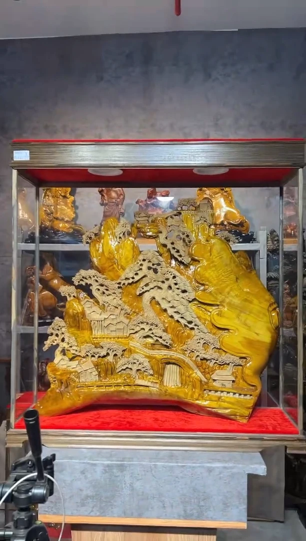 【闪购商品】金丝楠金丝楠木精工雕刻摆件