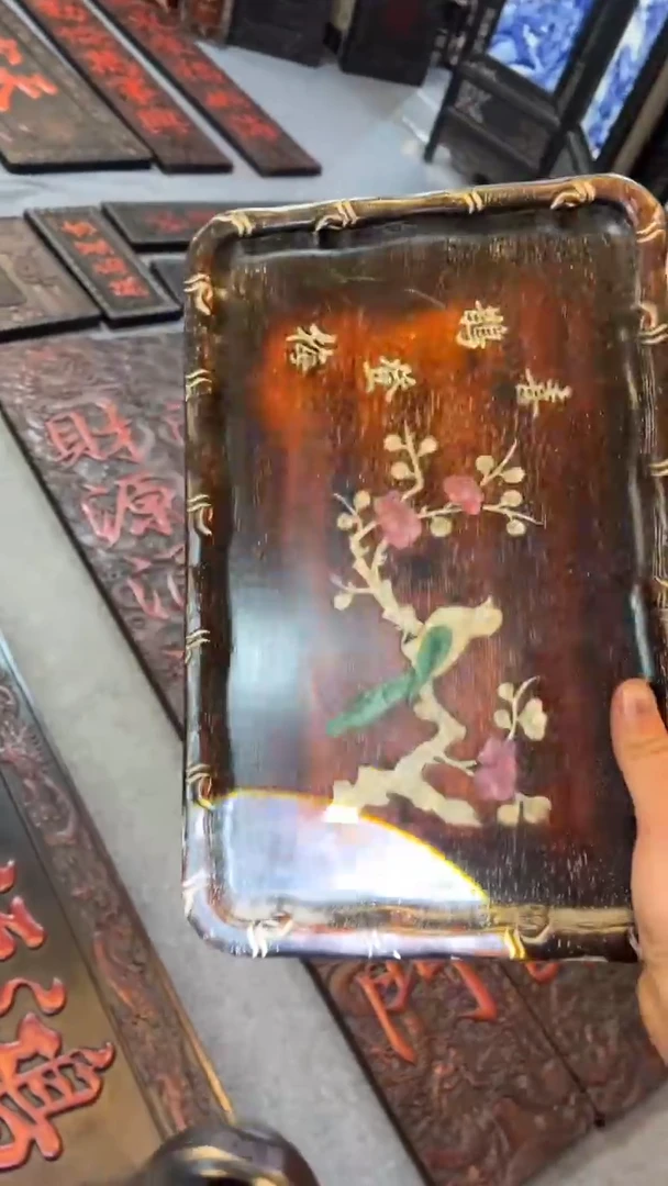 【闪购商品】非洲紫檀（红花梨）36x24cm赏盘