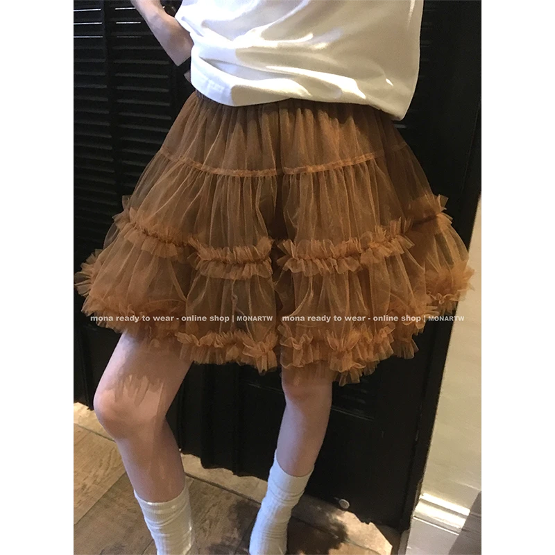 【Mona张绮贤】MONA网纱半身裙 O125G00799/O125G01257