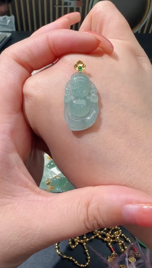 【闪购商品】翡翠颈饰18K金镶嵌TZG0121164