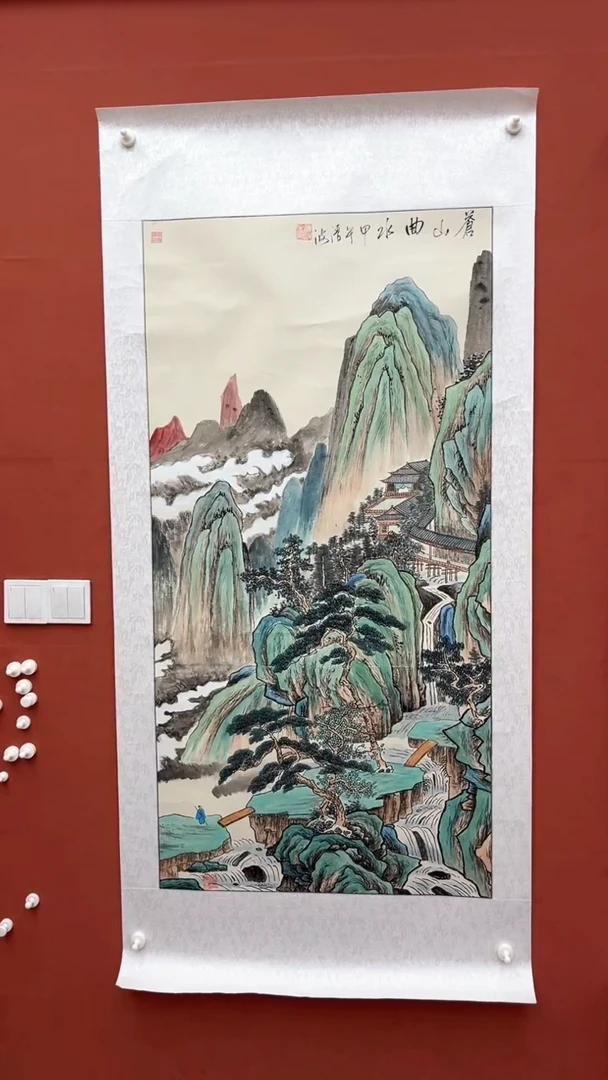 国画老师现场创作  13