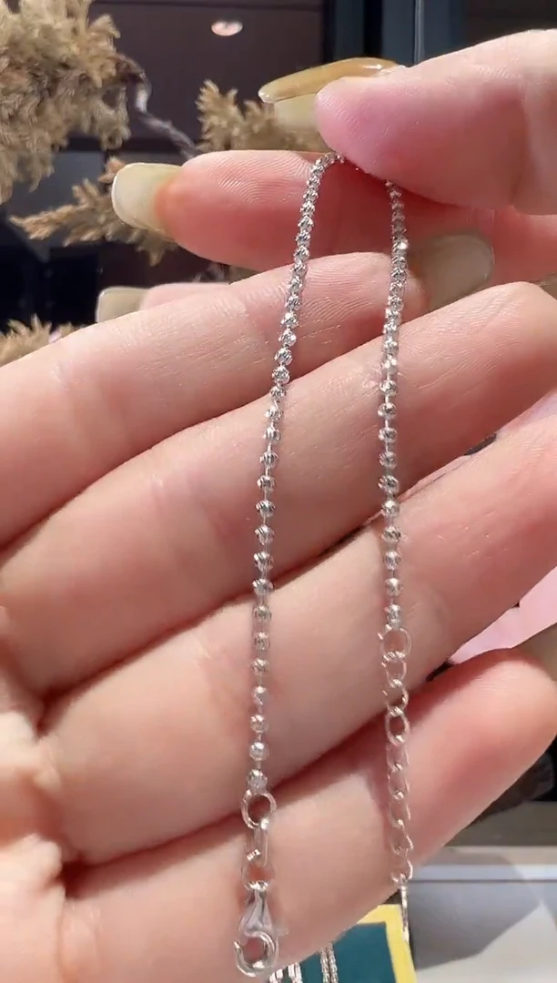 定制铂950手链切割珠手链