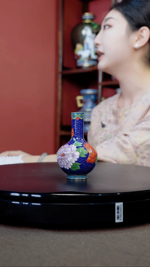 景泰蓝 万花天球瓶