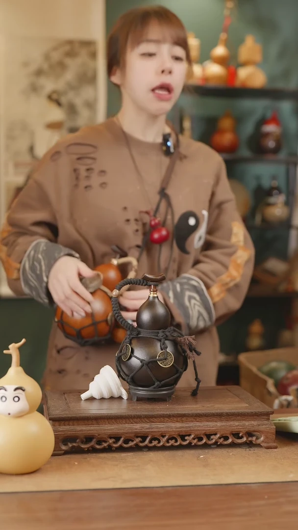 【闪购商品】36号精品天然大漆工艺防渗内胆酒葫芦~