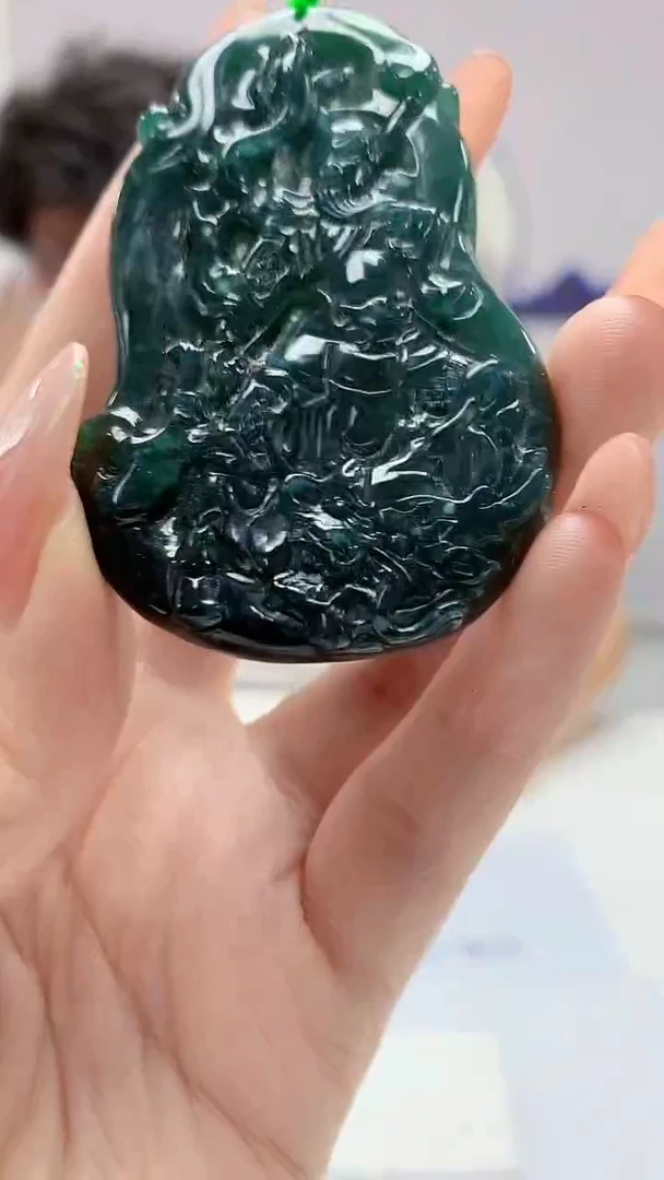 【闪购商品】定制翡翠未镶嵌4688DD-毛货挂件121
