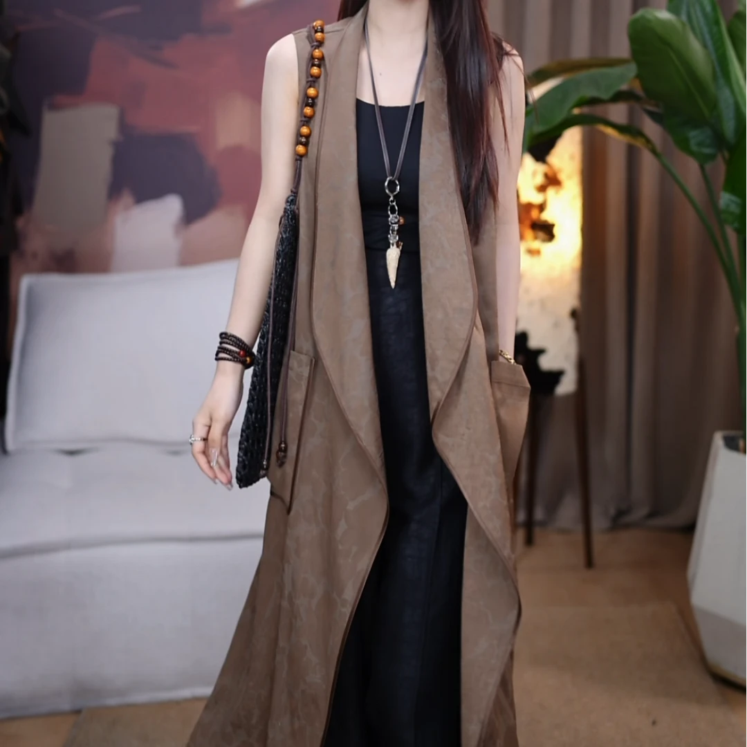 『瑾辰』腔调设计师显瘦女士时尚气质马甲外套