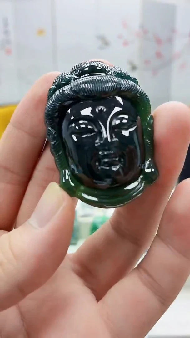 未镶嵌定制翡翠4852bb-毛货挂件64