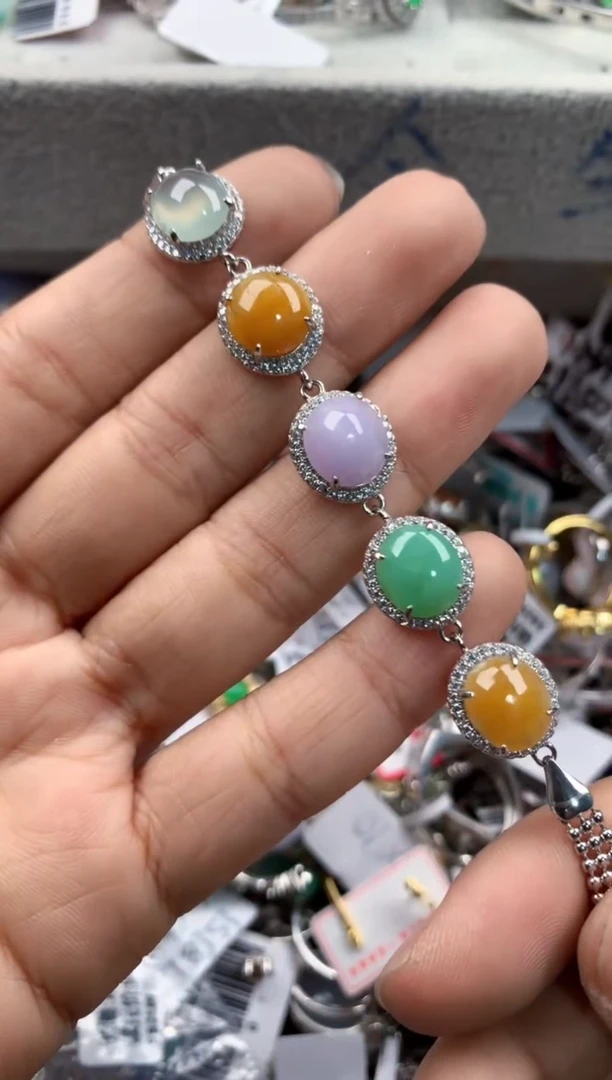 银S925镶嵌戒指翡翠777               10