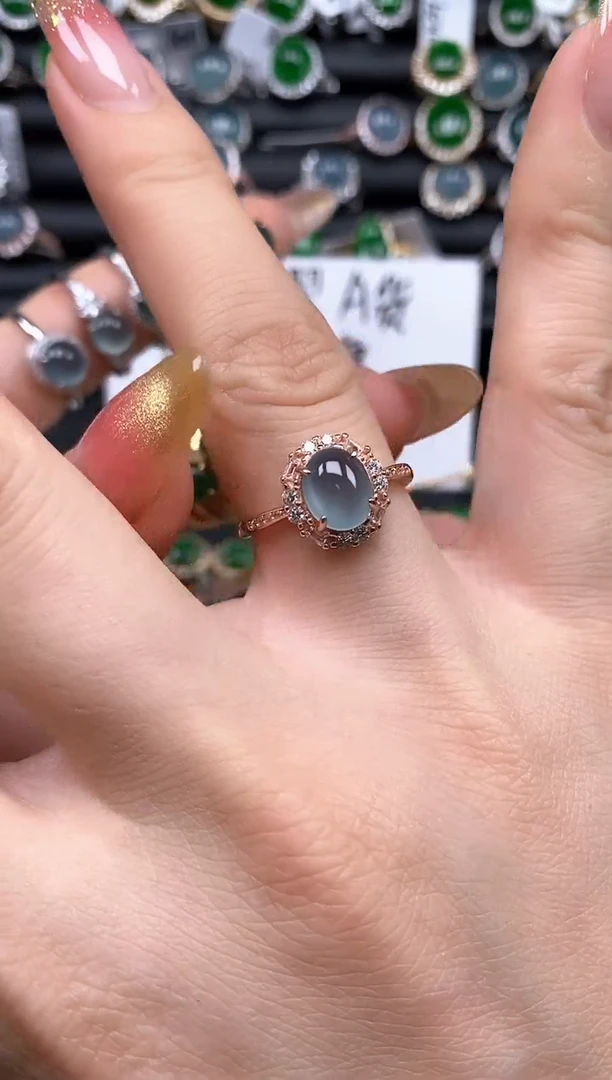 银S925镶嵌戒指翡翠1111