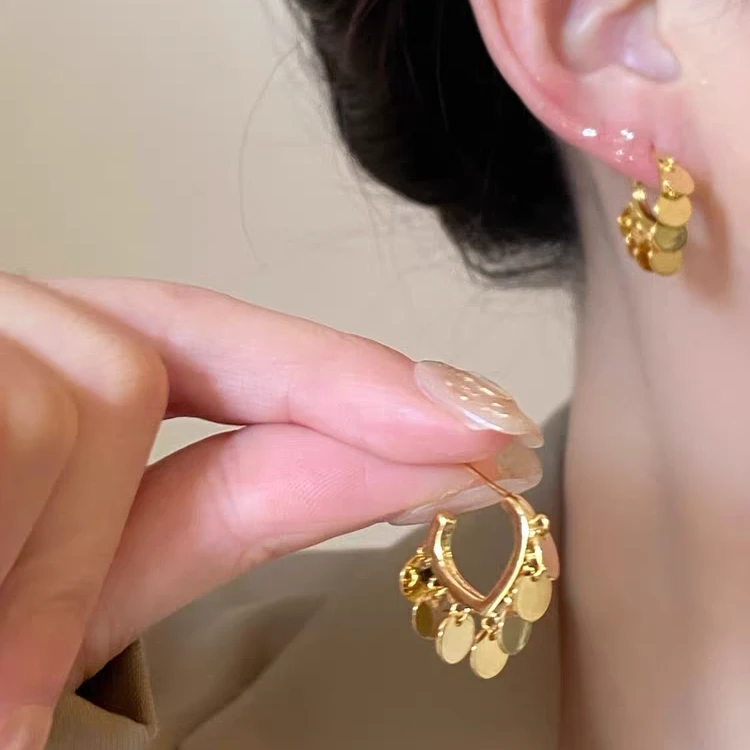 铜合金耳饰 气质轻奢百搭简约优雅精致网红设计师耳环F3068