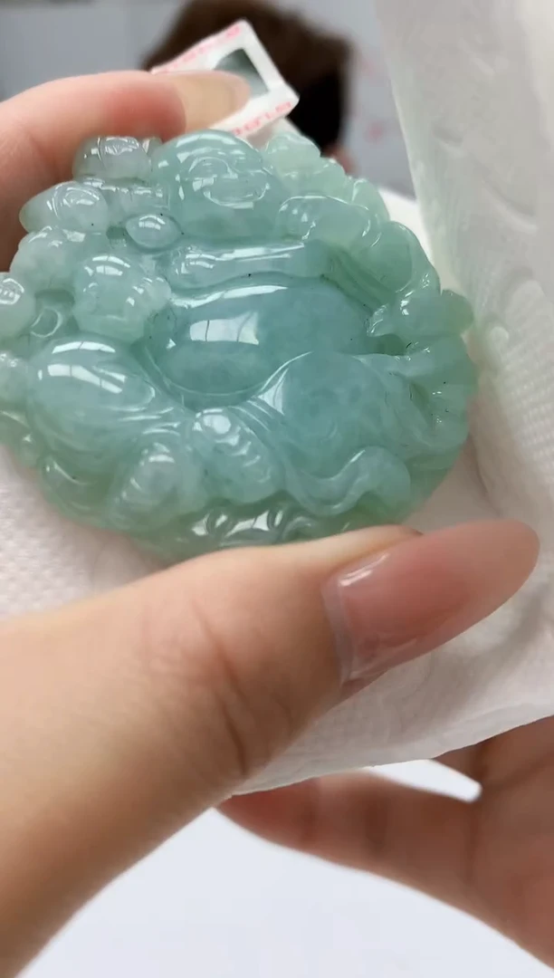 【闪购商品】定制翡翠未镶嵌4868jj-毛货挂件96