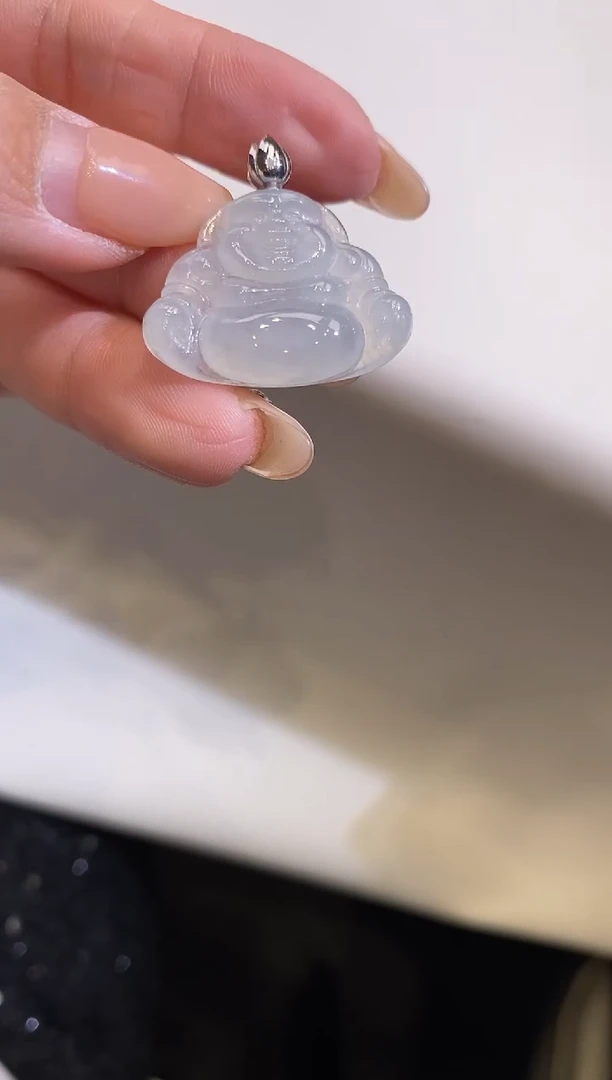 吊坠(不含链)18K金镶嵌翡翠佛公