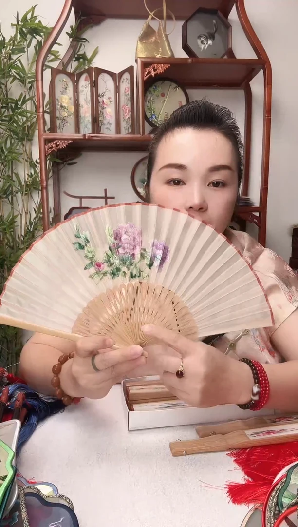 刺绣团扇-双面绣花