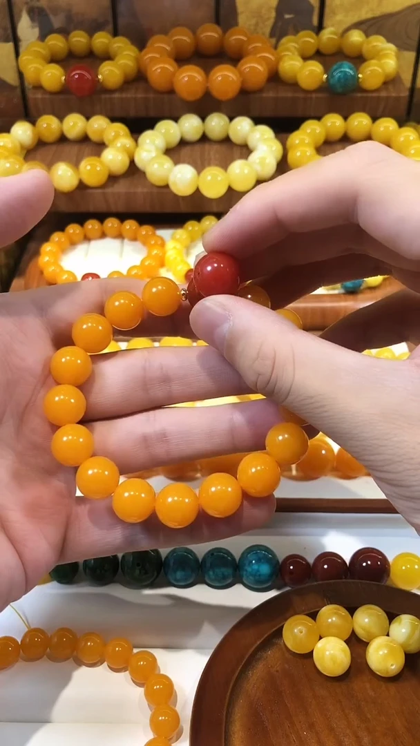 虫*?老蜜12串+14顶珠红色