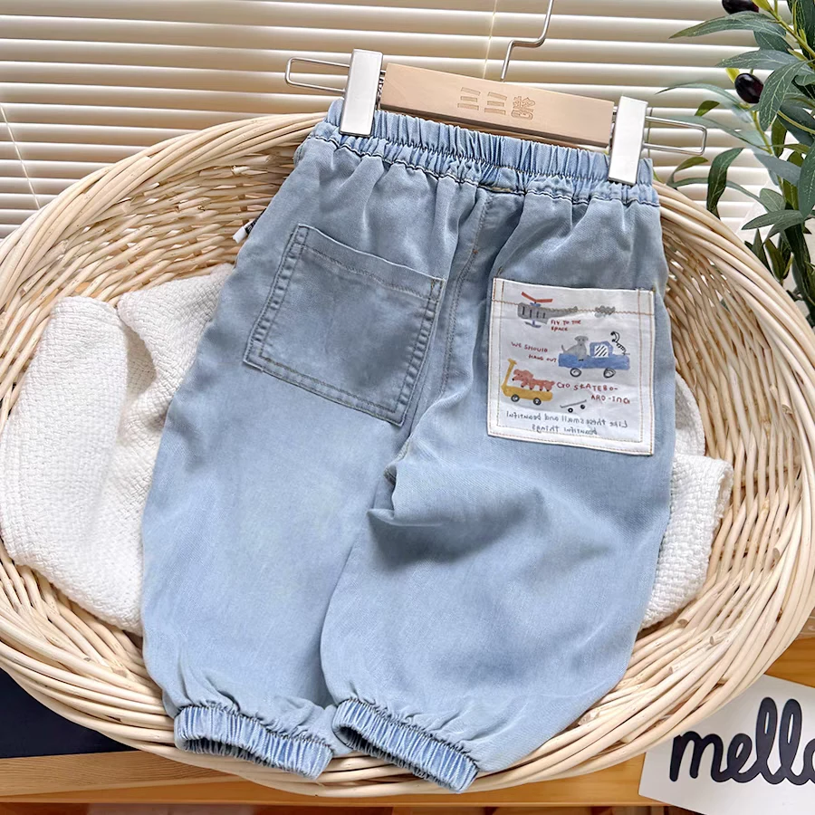 男童夏季牛仔裤薄款九分裤儿童夏款休闲裤潮宝宝宽松中小童九分裤