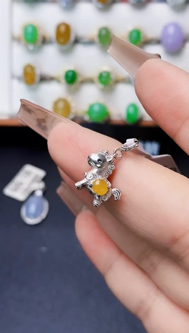 银S925镶嵌戒指翡翠1239