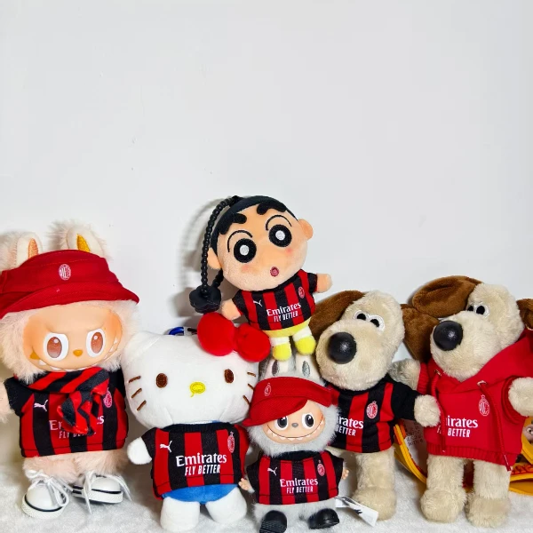 意甲AC米兰labubu娃衣掌门狗娃衣蜡笔小新娃衣KT猫娃衣