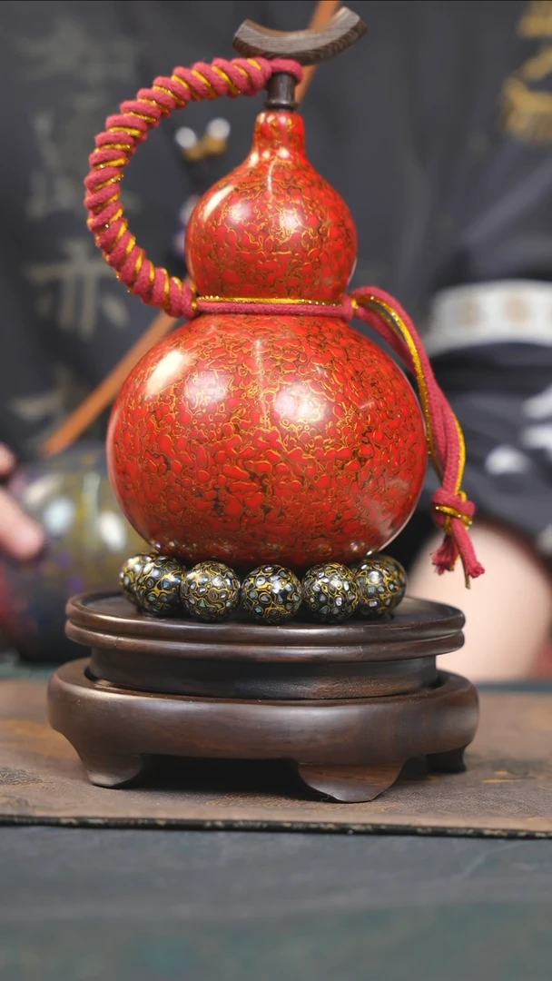 【闪购商品】YH196漆艺酒葫芦不包手串及旋转底座