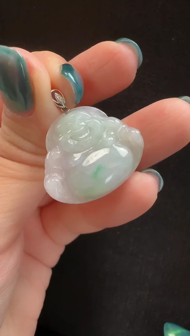 【闪购商品】翡翠颈饰18K金镶嵌932玉佛