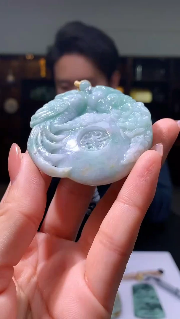 【闪购商品】定制翡翠未镶嵌1051hm-毛货挂件10