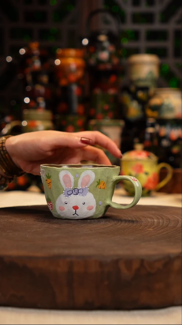 油画   手绘釉下彩