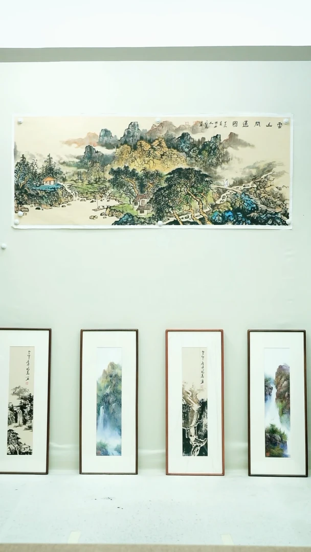 国画余****.224*89唐鹏高手绘山水带框