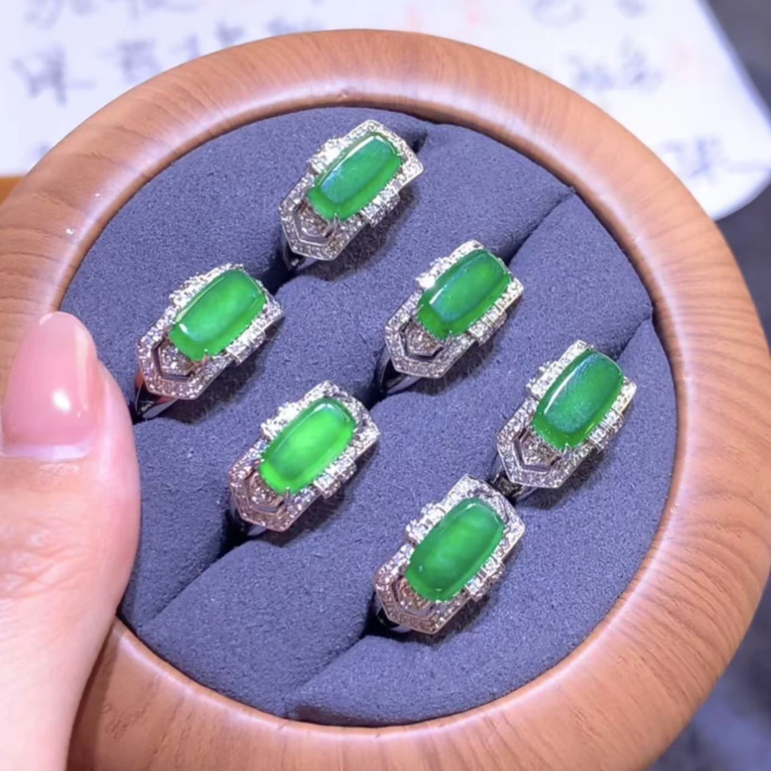 【逍遥】天然A货翡翠马鞍戒指*CXY/089/多样性发/1件