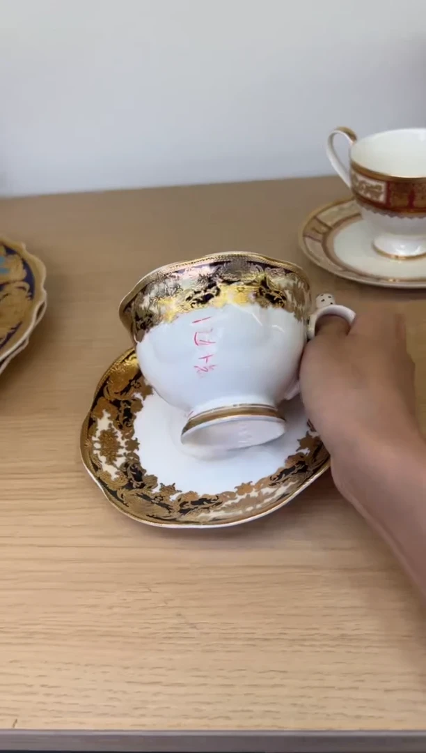 瓷片220cc杯碟一单一套微瑕