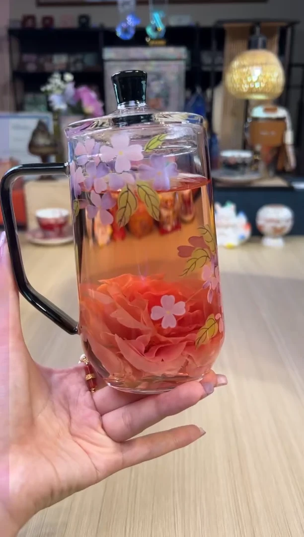 86無予花茶杯（黑盖）