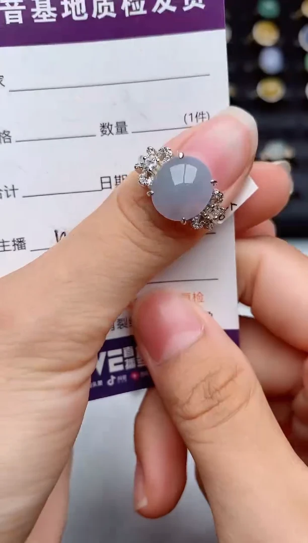 银S925镶嵌戒指翡翠....