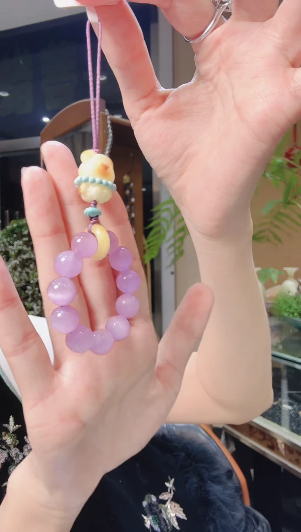 【闪购商品】锂辉石挂件未镶嵌蜜蜡熊紫锂辉挂件