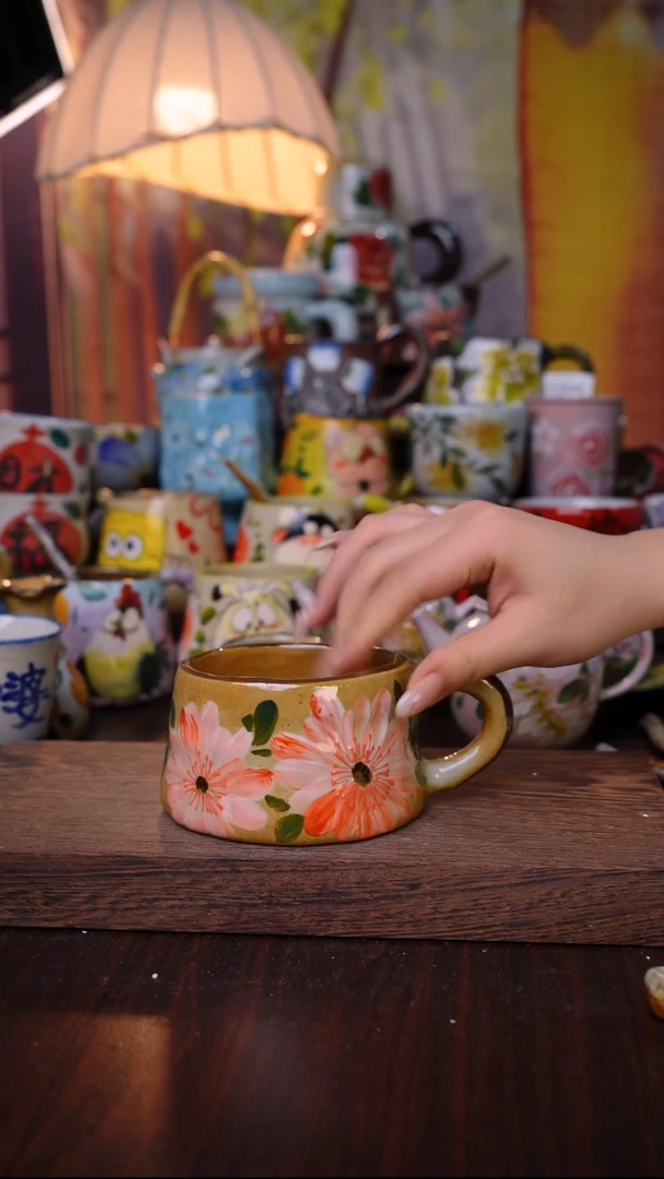 杯子泥垚手作 景德镇手工手绘陶瓷器物