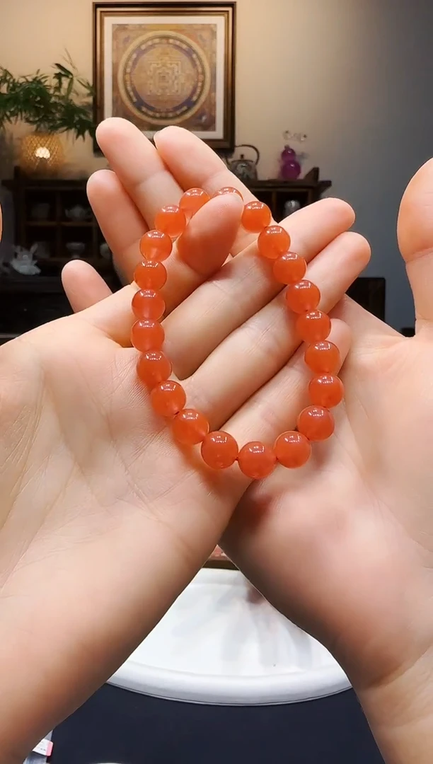未镶嵌手链南红玛瑙冰红素圈