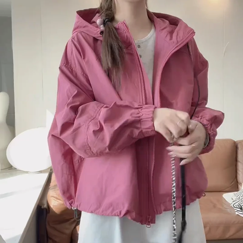 短款冲锋衣外套女春秋装新款时尚流行爆款韩系宽松休闲小个子上衣