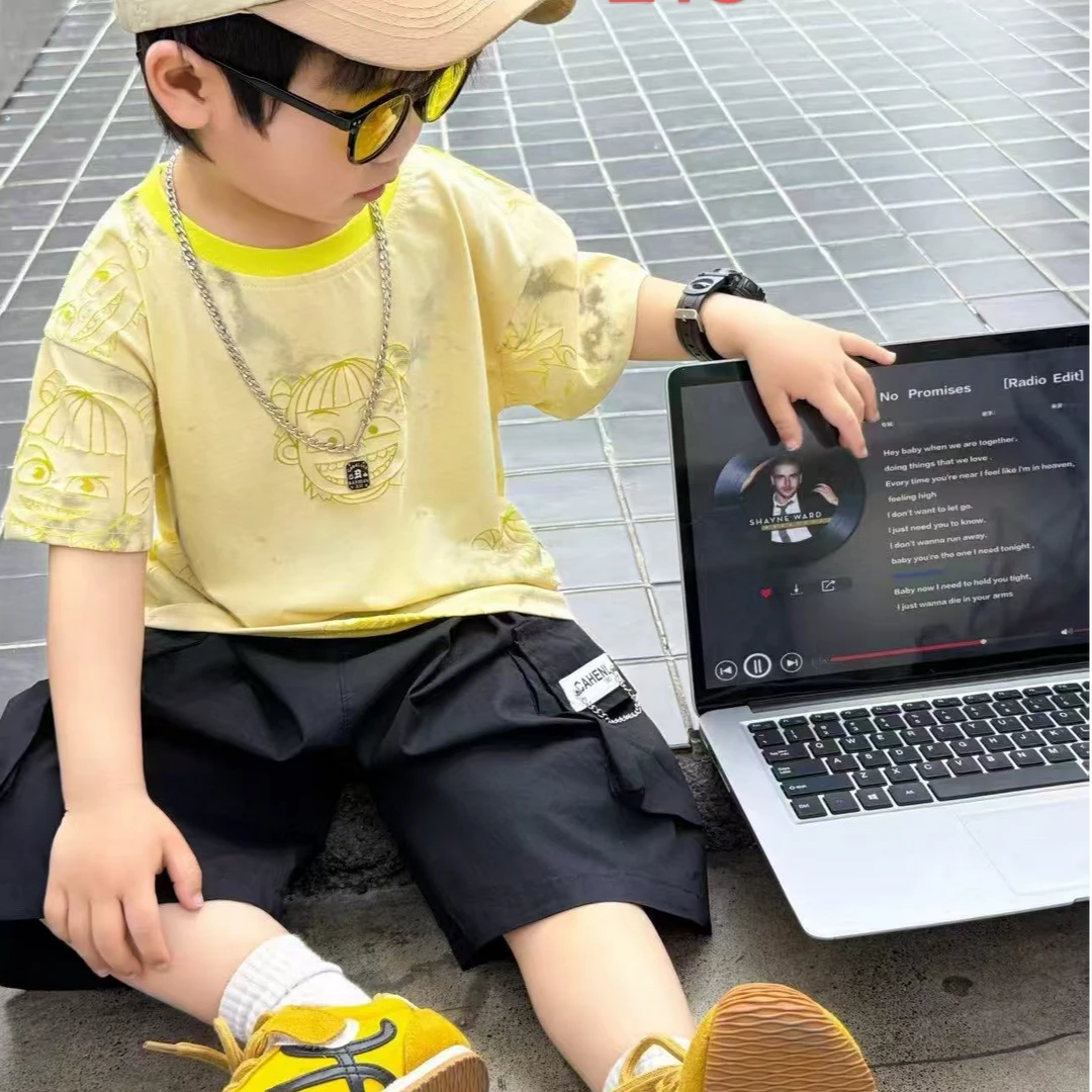 551306夏款时尚男童套装