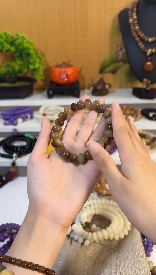 菩提根/象牙果手串卡9*12敦煌单圈手串