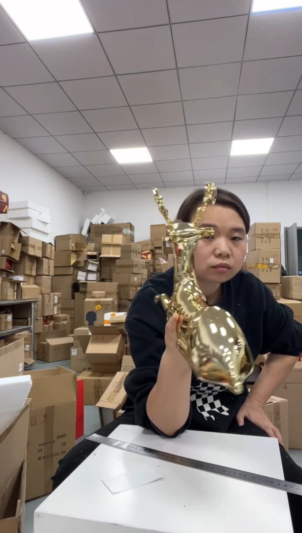 树脂麋鹿酒架金色款