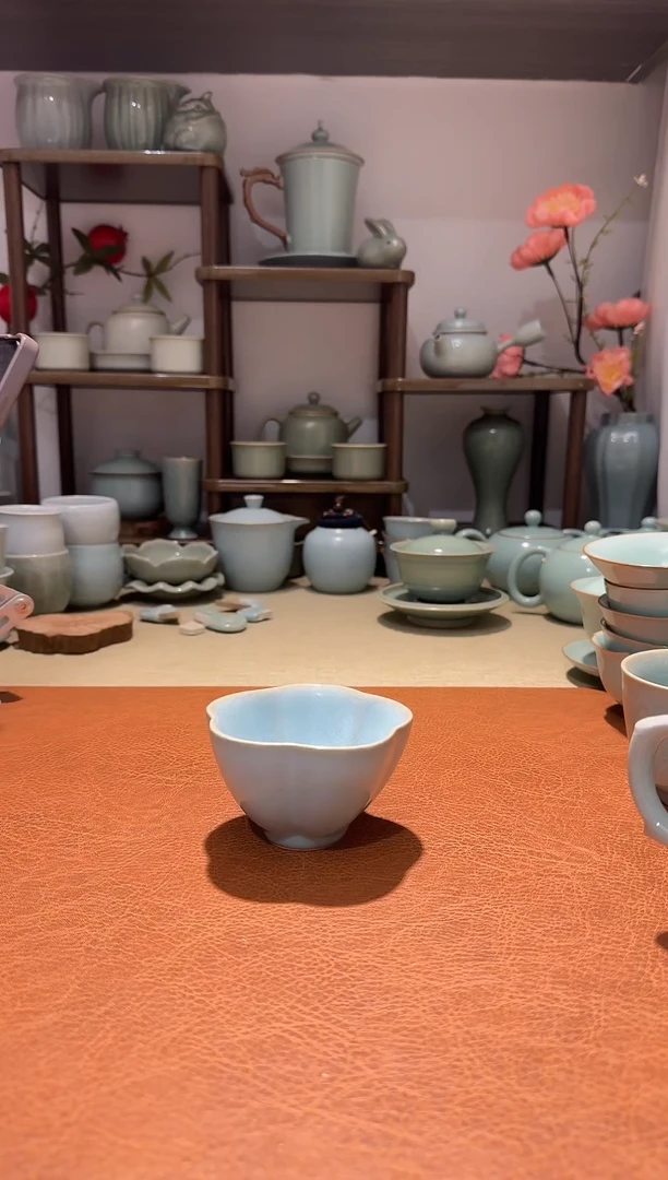 其他018梅花杯 天青釉一级精品 主人杯品茗杯*